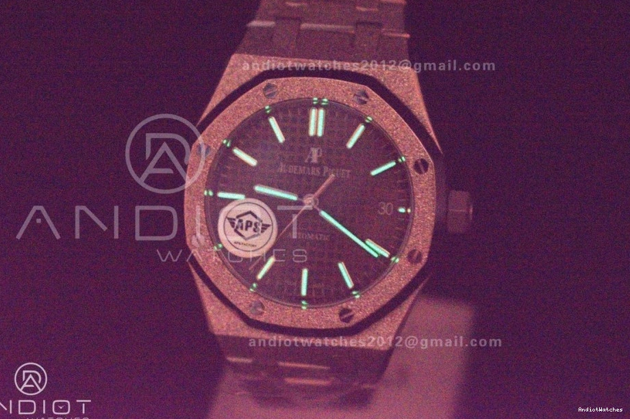 37mm APSF SS Royal 1:1 SA3120 SS Grey 1031 Super on Bracelet Best Dial Oak Frosted Clone Lightweight Textured 15454 Edition 1230